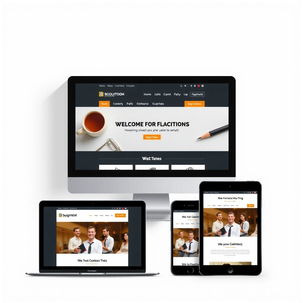 Custom web design showcasing responsive layouts