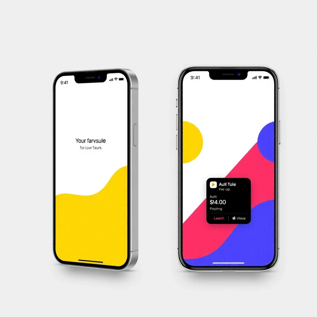 Mobile app UI design interface